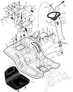 Part Location Diagram of 1001286E549 Murray Deck, Seat